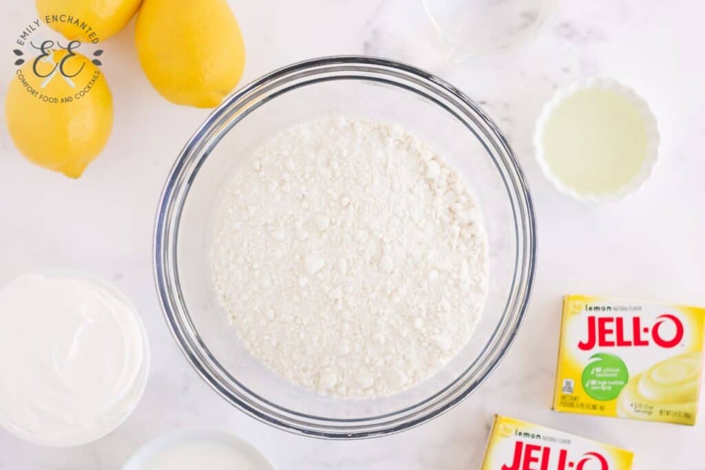 Lemon Pudding Poke Cake Ingredients