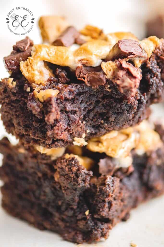 Chocolate Brownies with Smores Topping Chocolate Brownies with Smores Topping