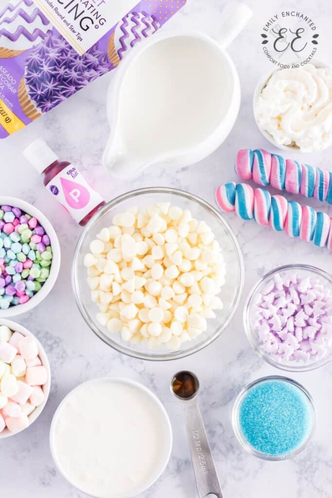 Unicorn Hot Chocolate Ingredients