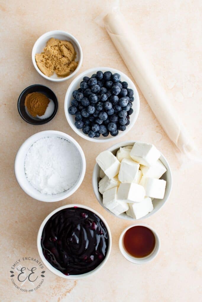 Blueberry Cream Cheese Pie Ingredients