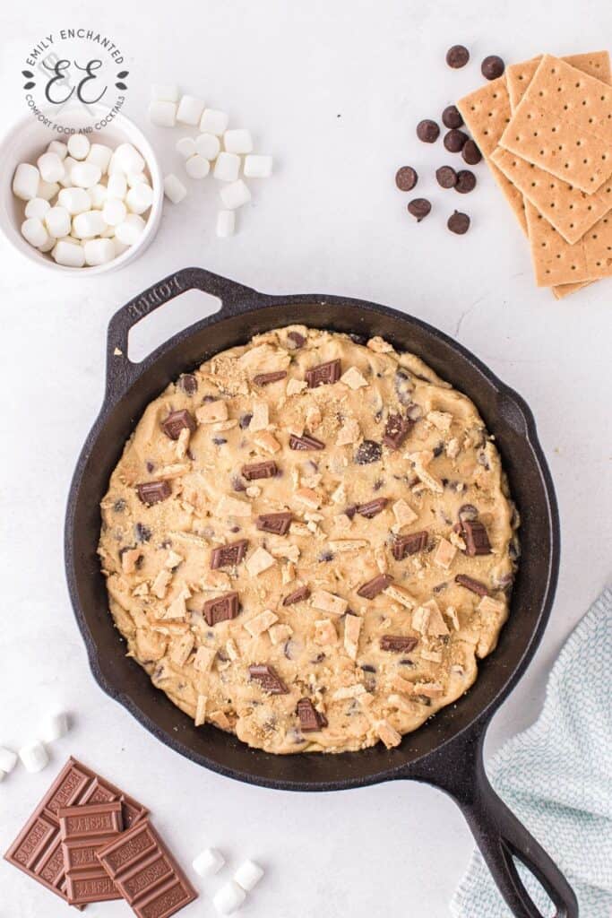 S'mores Cookies Baked in a Skillet