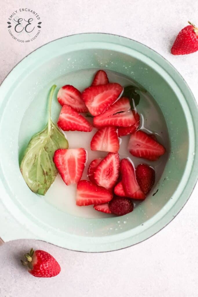 Strawberry Basil Sugar Syrup Strawberry Basil Sugar Syrup