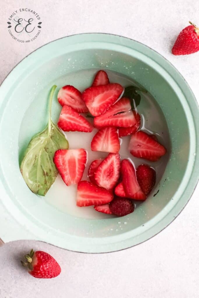 Strawberry Basil Sugar Syrup