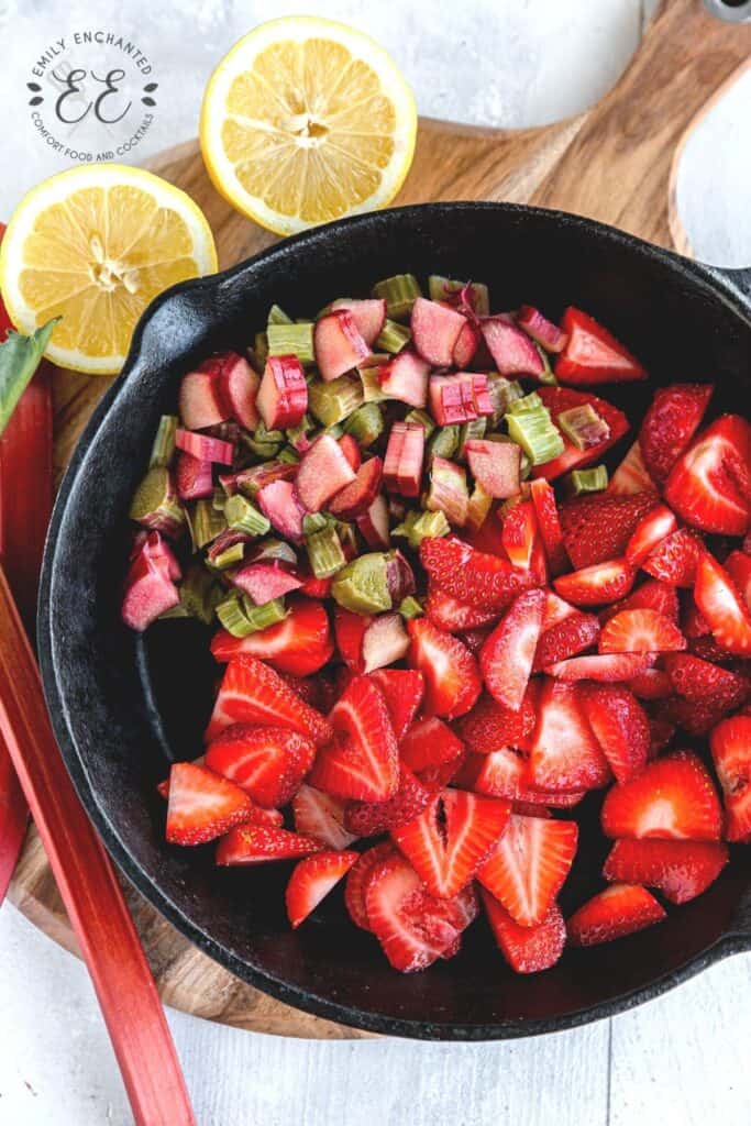 Strawberry and Rhubarb Cobbler