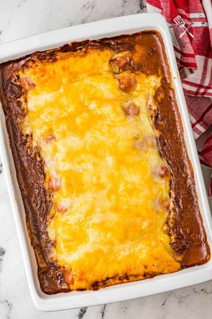 Cheesy Chili Dog Casserole