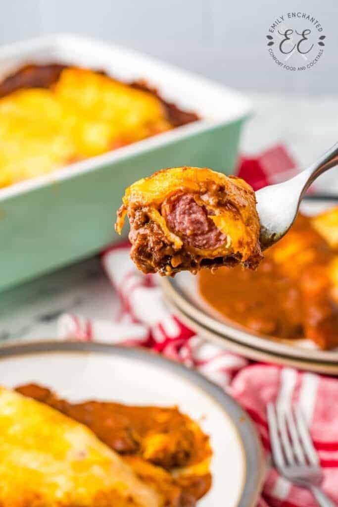Chili Cheese Dog Bake Chili Cheese Dog Bake