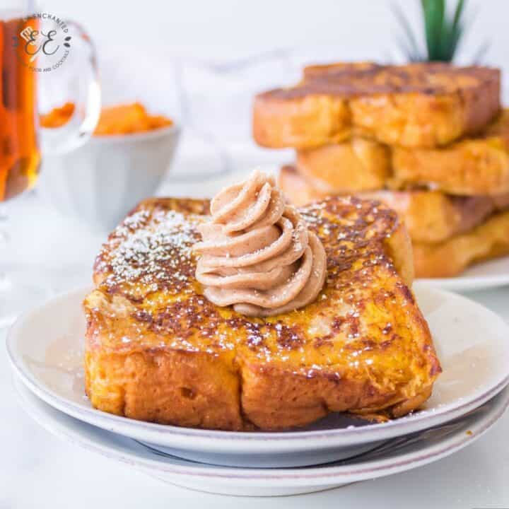 Pumpkin French Toast with Whipped Maple Cinnamon Butter