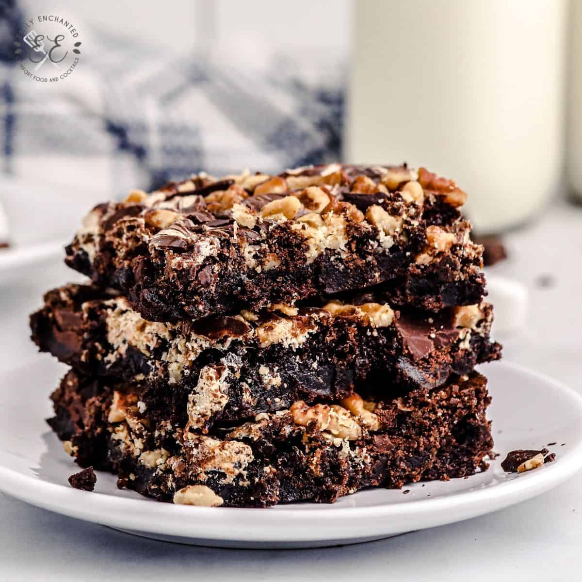 The Best Rocky Road Brownies with Walnuts & Marshmallows