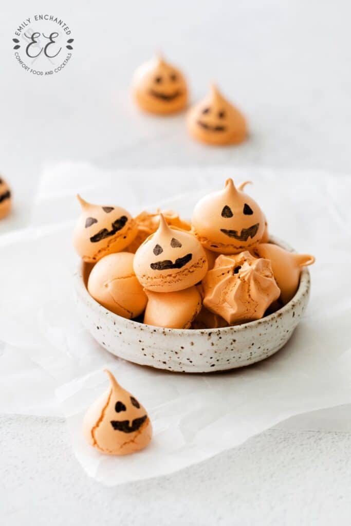 Jack O Lantern Meringues