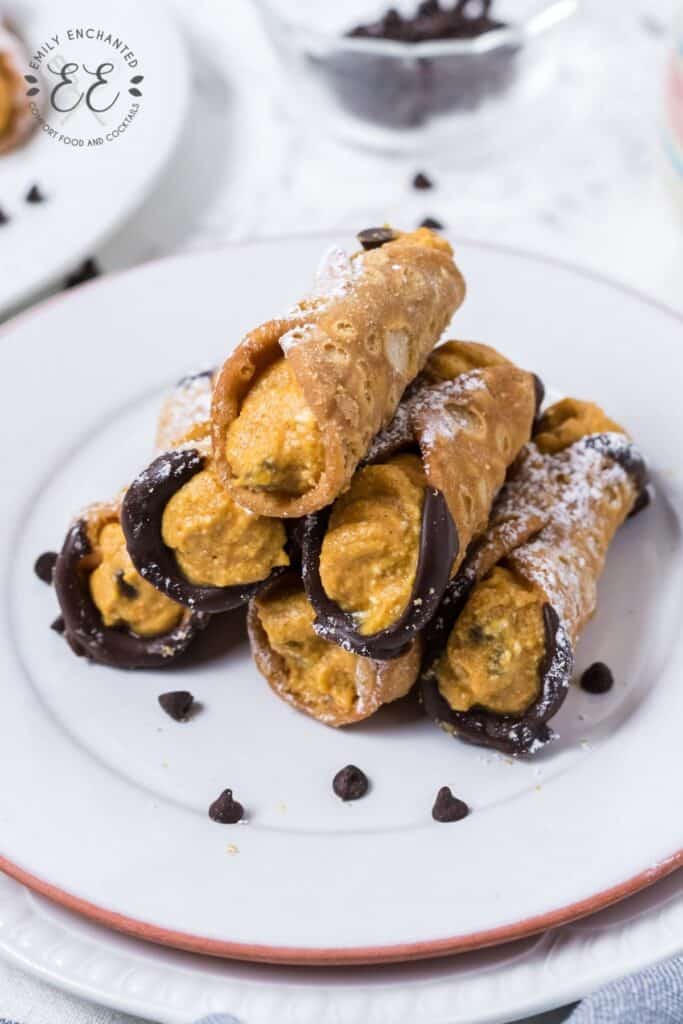 Pumpkin Cannoli with Chocolate Chips