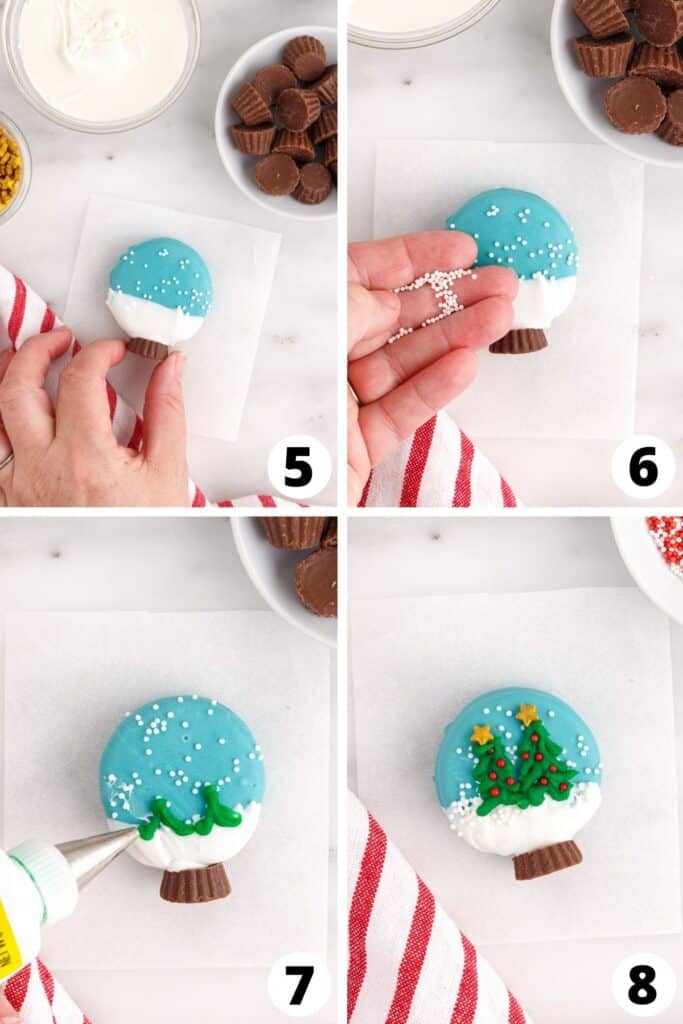 Snow Globe Dipped Oreos Snow Globe Dipped Oreos