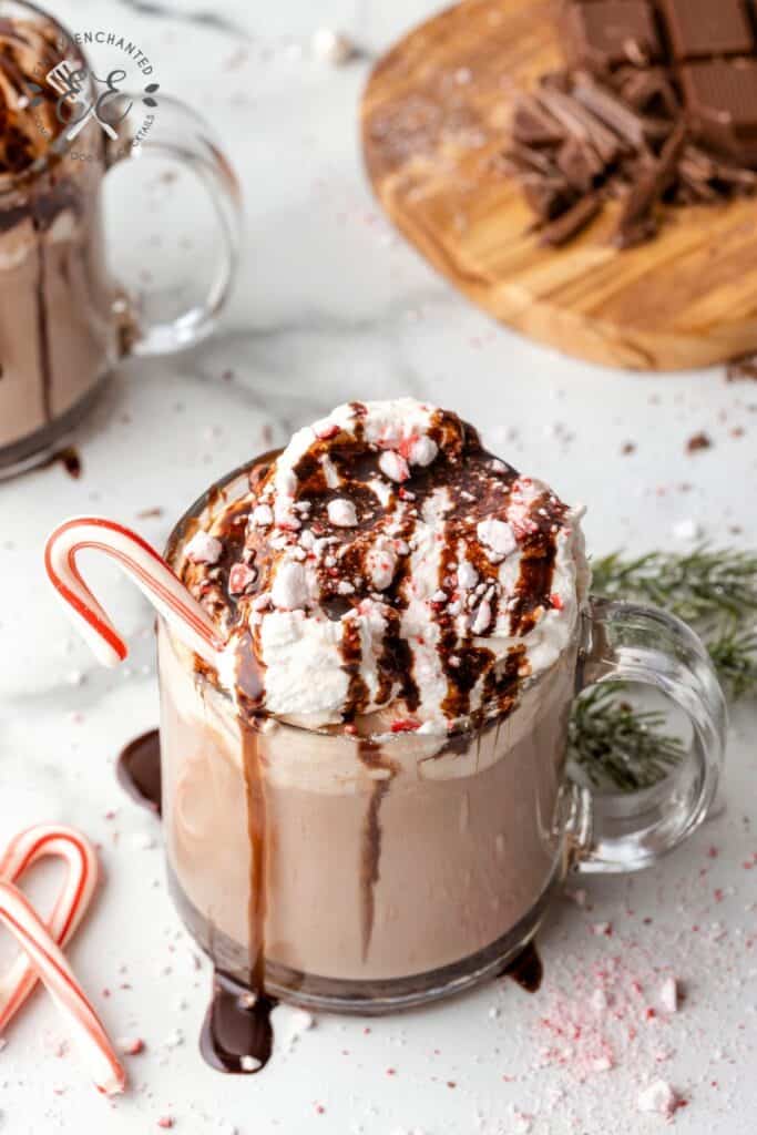 Spiked Peppermint Hot Chocolate