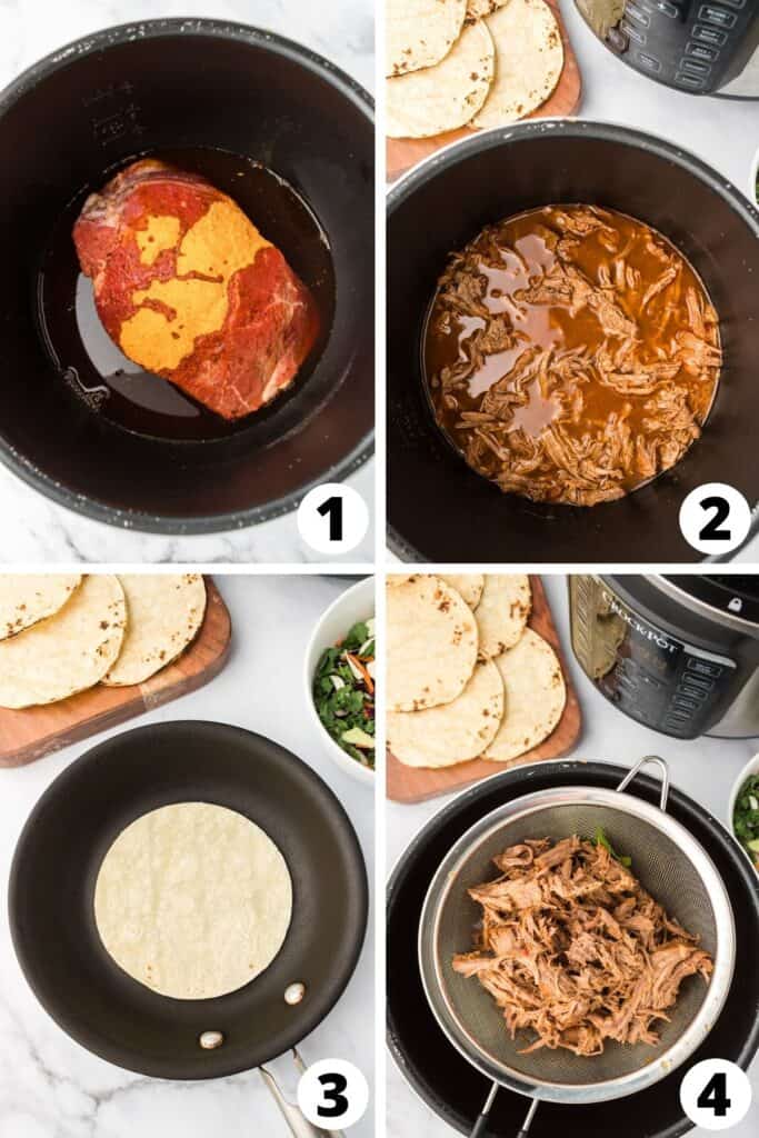 Shredded Beef Tacos in Slow Cooker