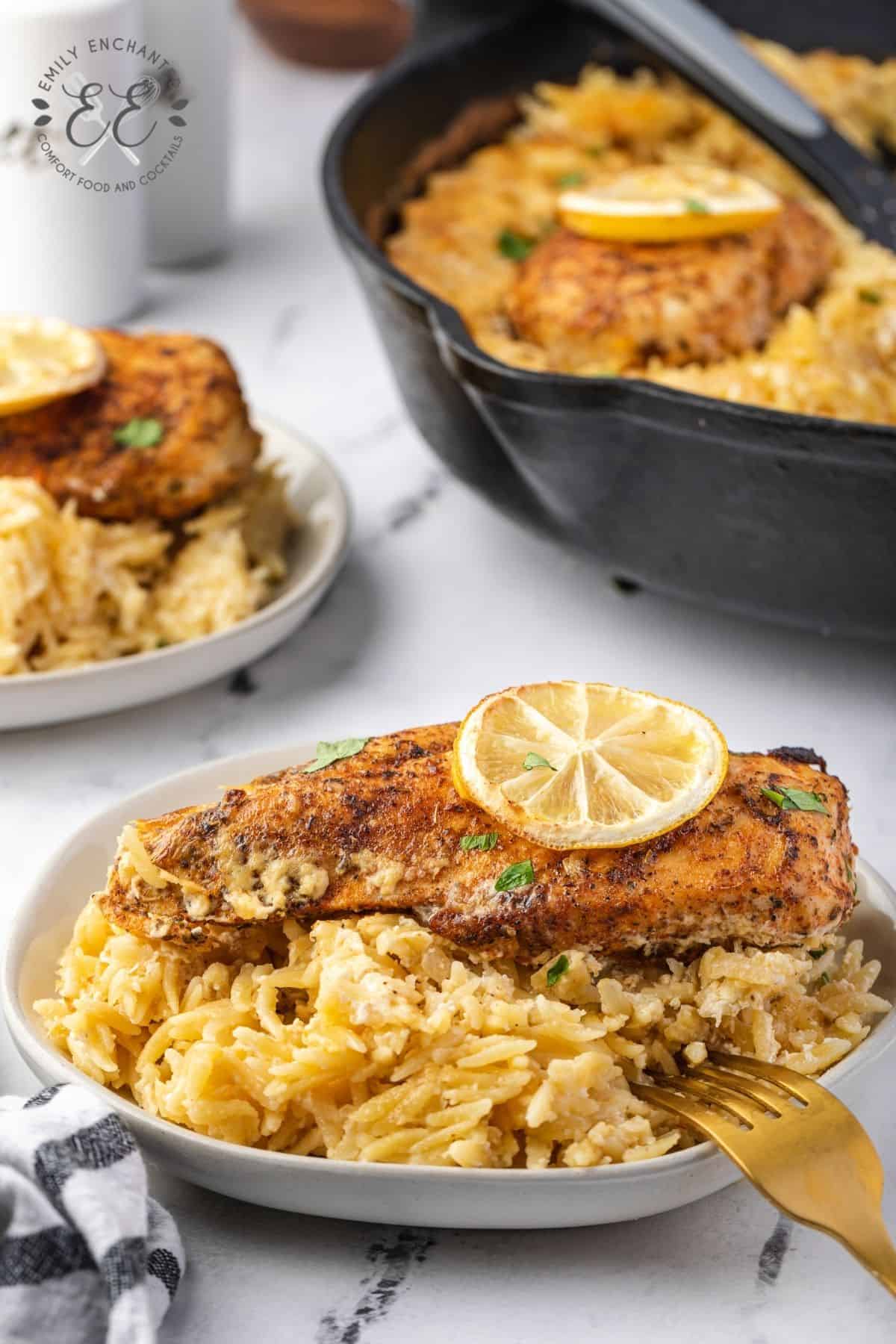 One skillet Lemon Chicken Orzo recipe