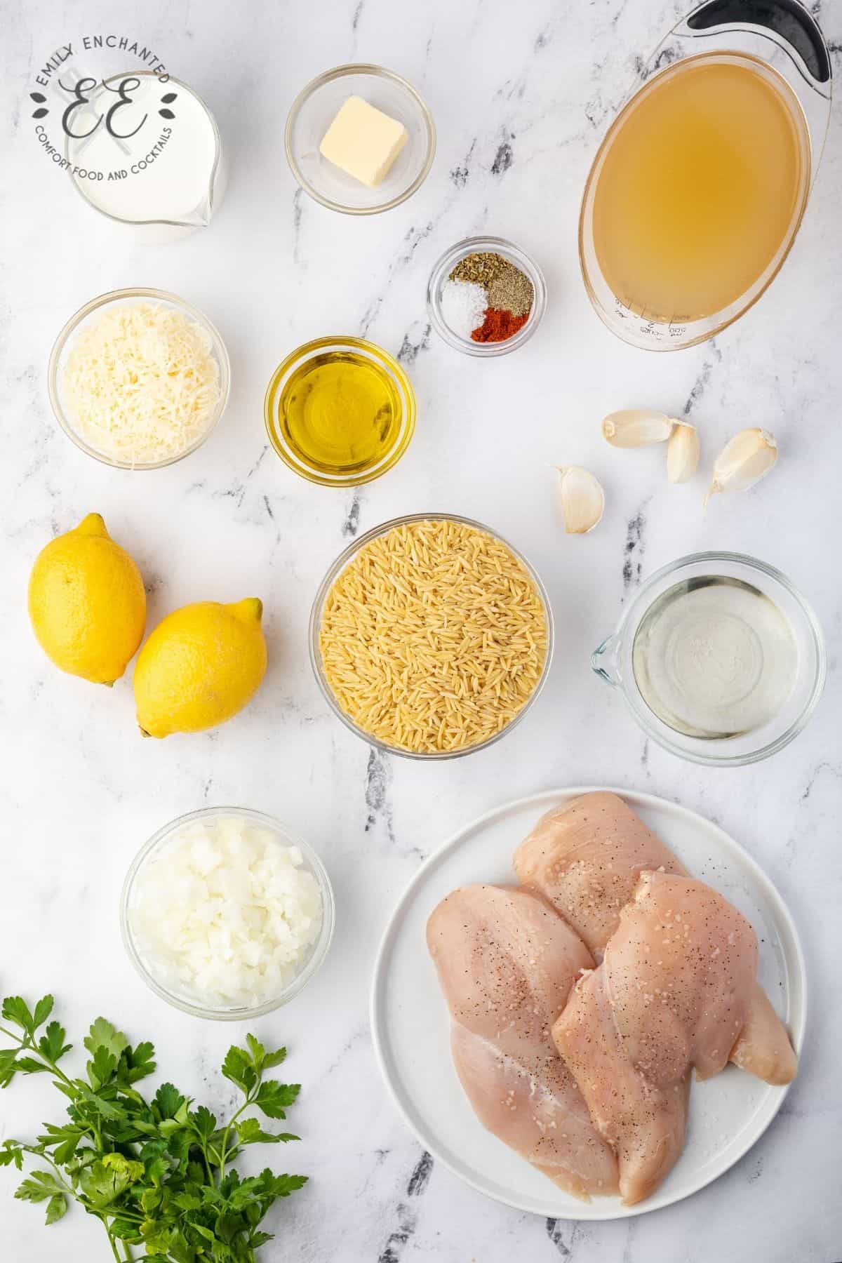 Lemon chicken orzo ingredients