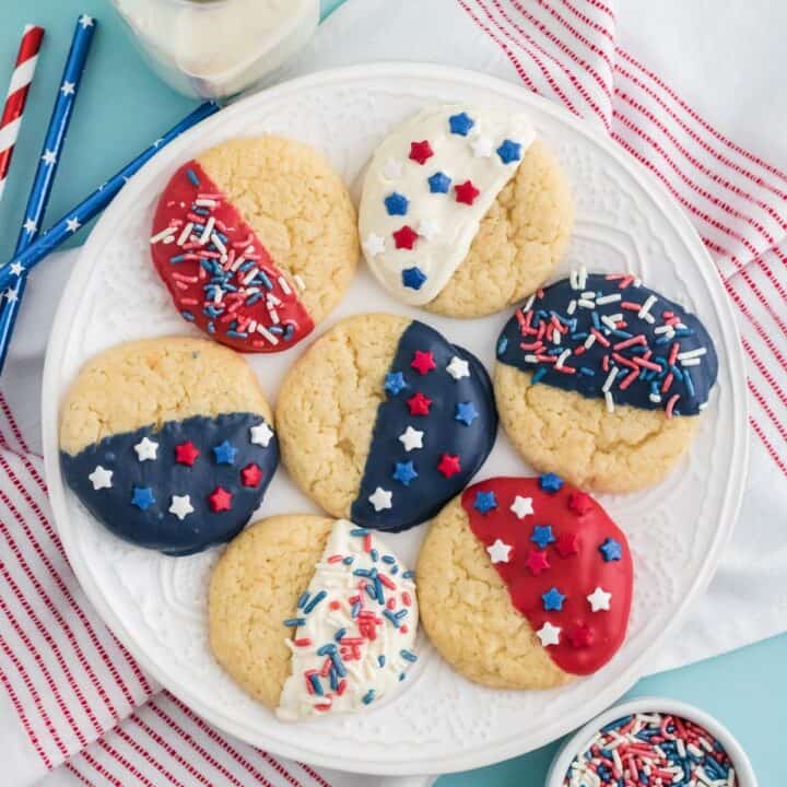 4th of July Cake Mix Cookies
