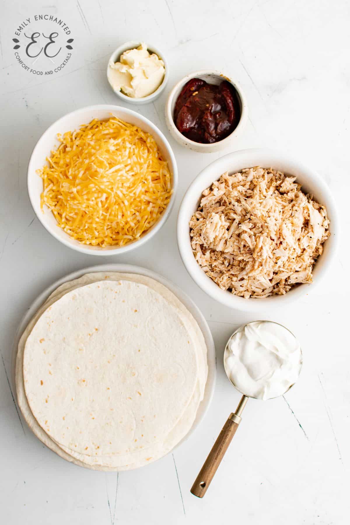 Chipotle Chicken Quesadilla Ingredients