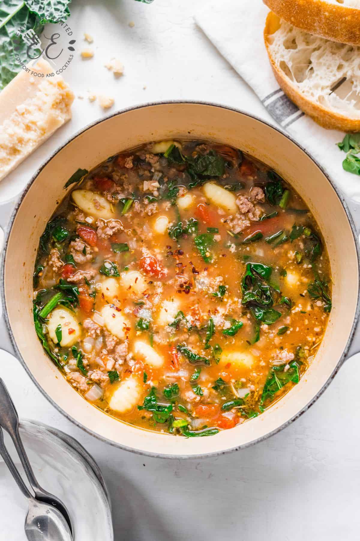 Sausage Kale Soup with Gnocchi