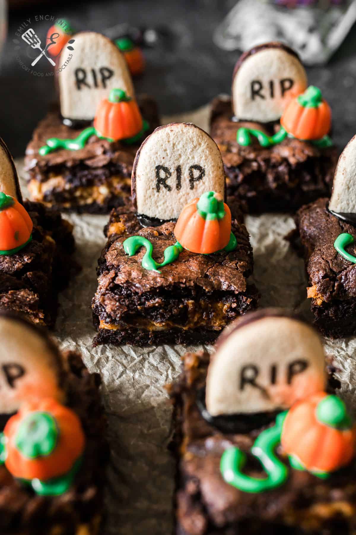 Graveyard Halloween Brownies