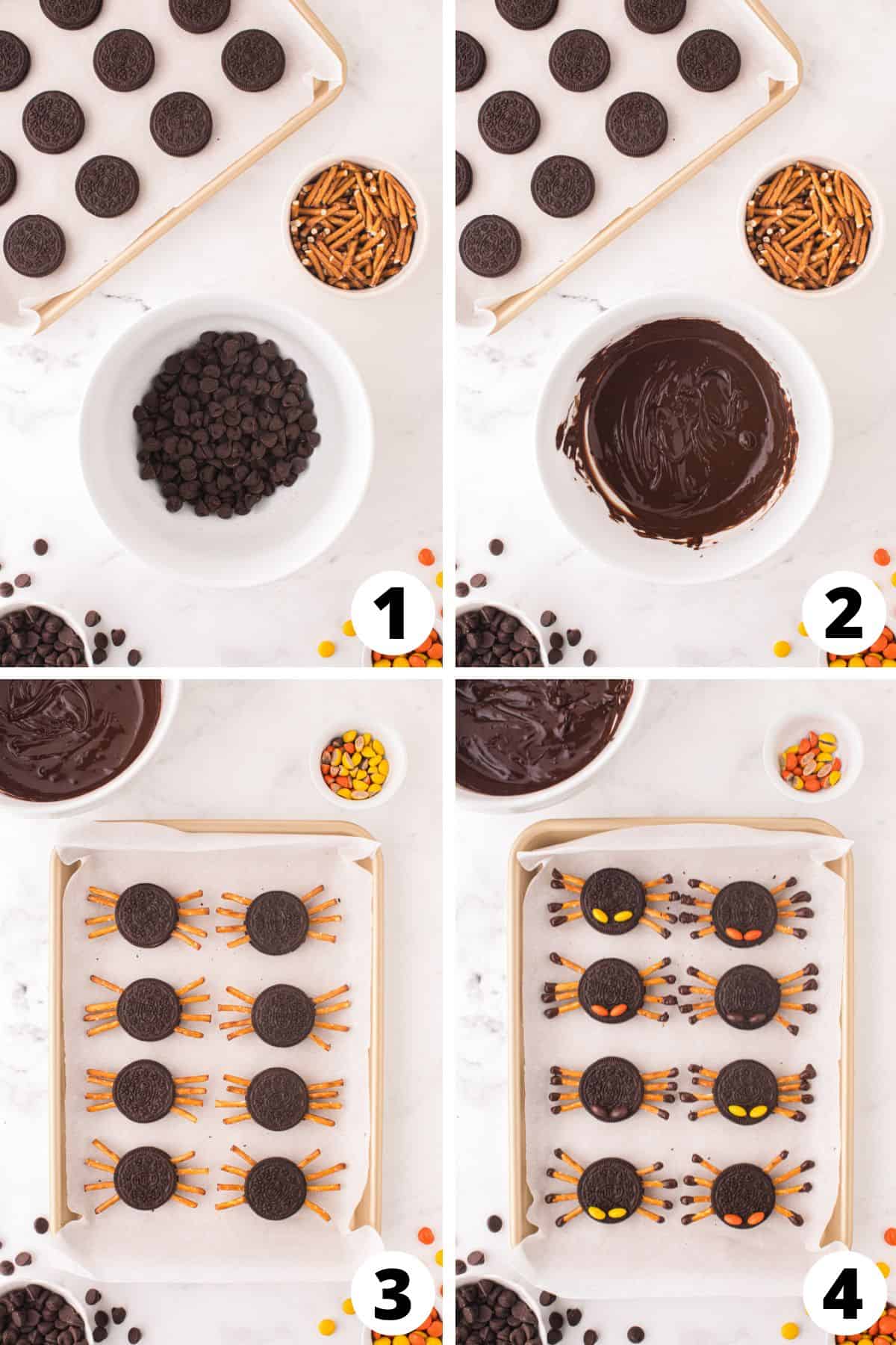 Oreo Spiders Recipe Steps