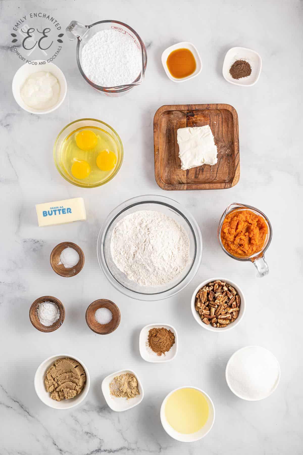 Pumpkin Sheet Cake Ingredients