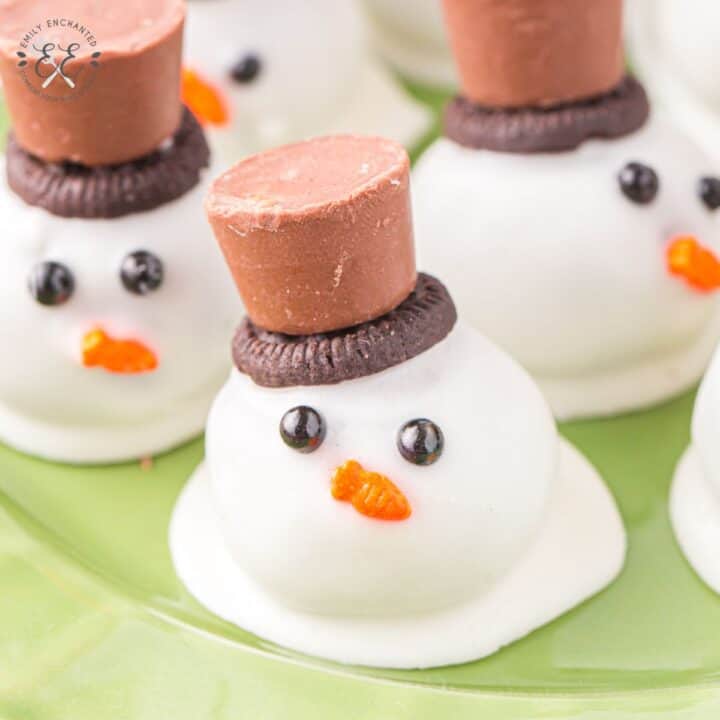 Melted Snowman Oreo Balls