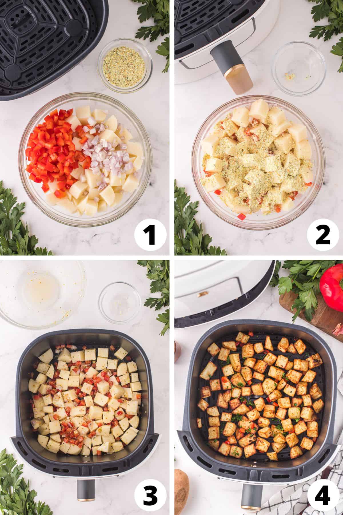 Air Fryer Home Fries Recipe Steps