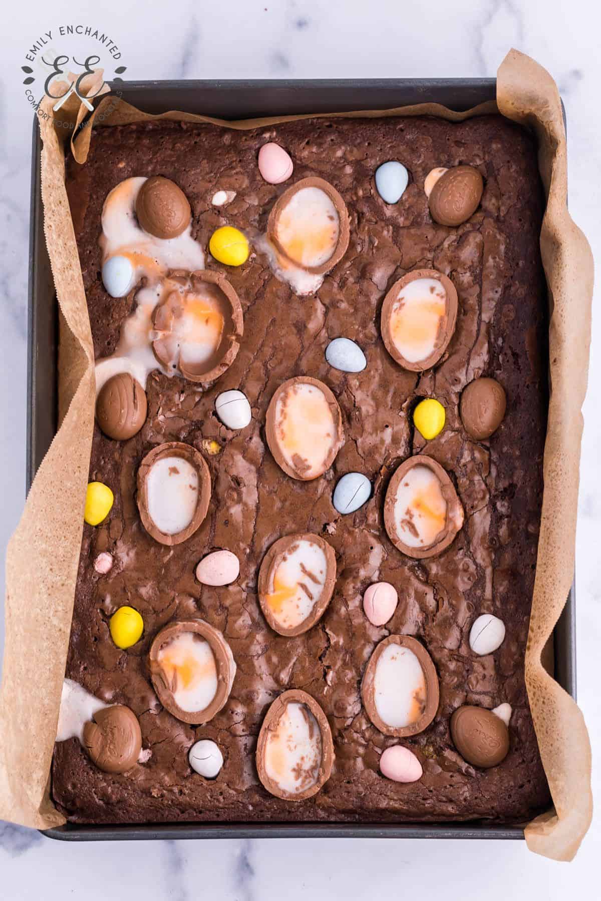 Cadbury Creme Egg Brownies