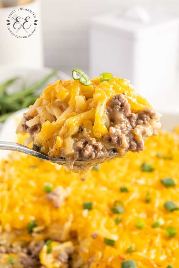 The Best Hamburger Hash Brown Casserole