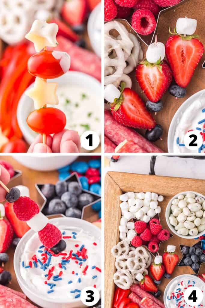 Patriotic Charcuterie Board Recipe Steps