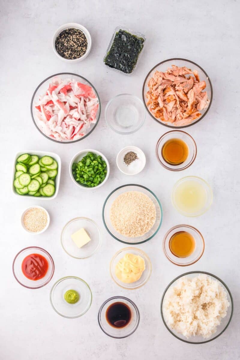 The Best Sushi Bake with Creamy Wasabi Mayo