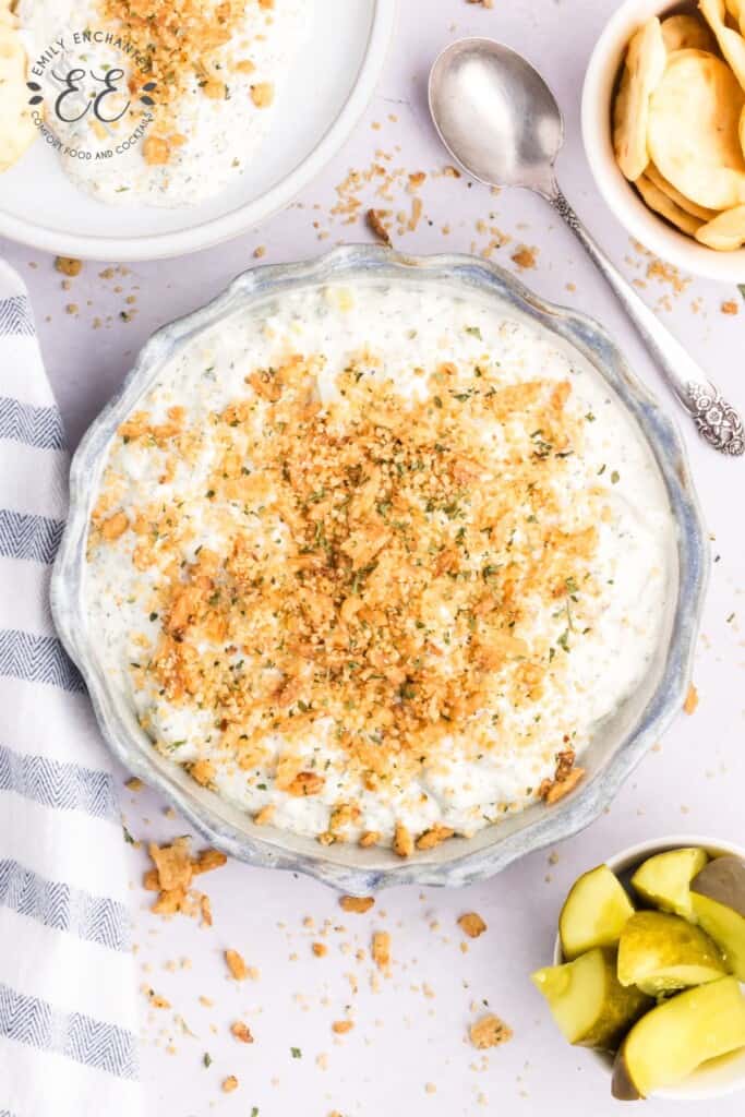 Fried Pickle Dip in a bowl