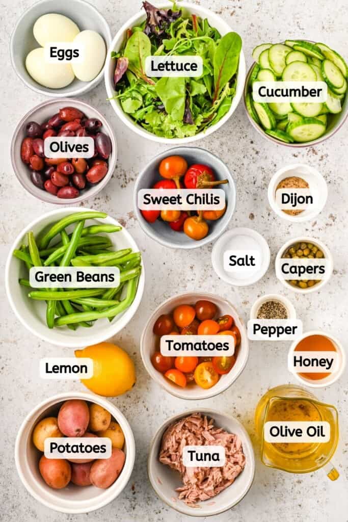 Tuna Nicoise Salad Ingredients