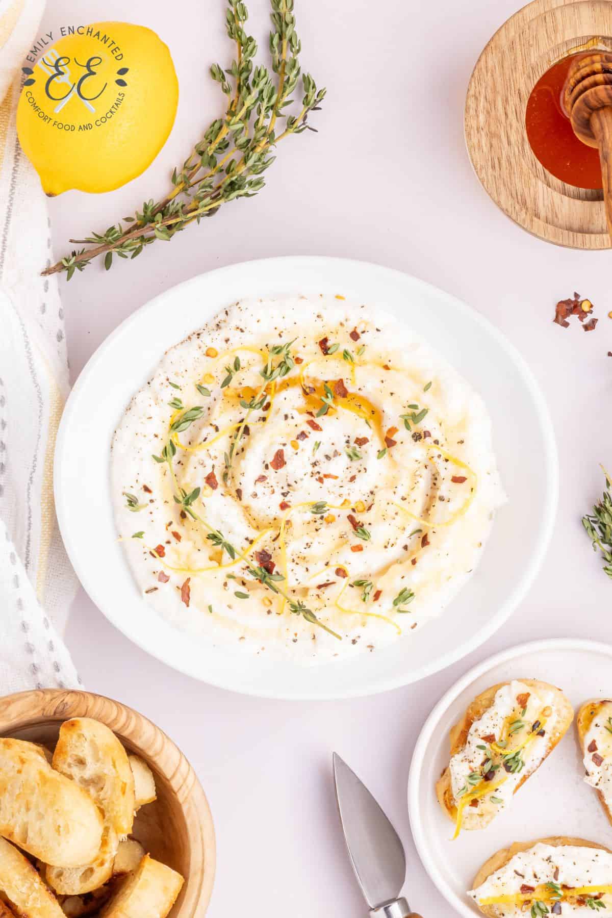 Whipped Ricotta Display 5 Minute Whipped Ricotta Dip