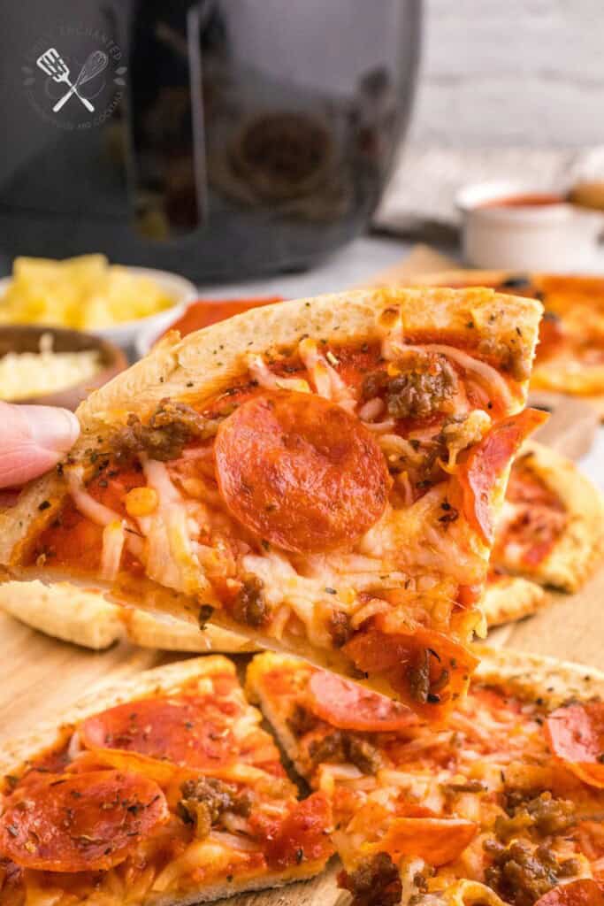 Air Fryer Pizza Slice